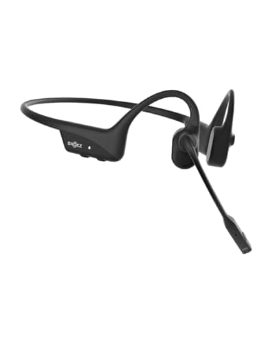 New OpenComm2 2025 Upgrade - Open-Ear Bone Conduction Headphones, Wireless Bluetooth Headset with Noise Canceling Mic & Mute Button for Work Calls and Meetings, 16 Hour Talk Time - for Mobile & PC