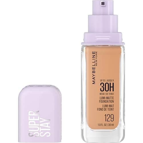 Maybelline New York Super Stay Lumi Matte Foundation, Up to 30H Wear, Luminous Matte, Buildable Coverage, Amino Acids, 129, 35 ml