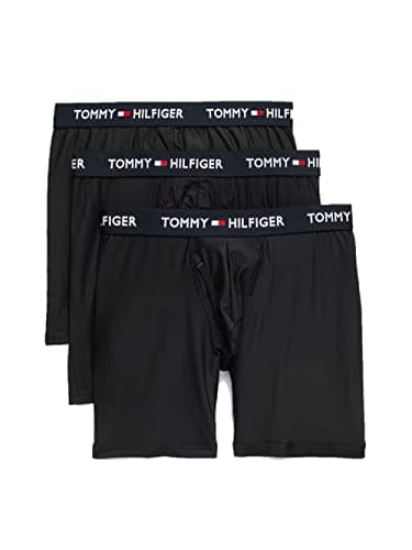 Tommy Hilfiger Men's Underwear Everyday Micro Multipack Boxer Briefs, Black (3 Pack), S