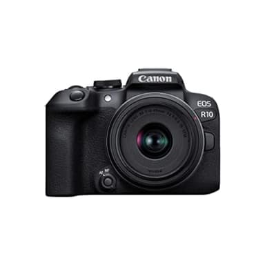 Canon EOS R10 Mirrorless Camera RF-S18-45mm F4.5-6.3 is STM Lens Kit, Hybrid Camera, 24.2 Megapixel CMOS (APS-C) Sensor, 4K Video, Vlogging Camera for Content Creators, Black
