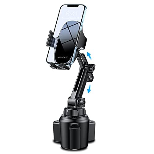Miracase Cup Phone Holder for Car, Upgraded Adjustable Long Neck Universal Hands Free Car Cup Holder Phone Mount Cradle Compatible with iPhone, Samsung, Google and All Cell Phones