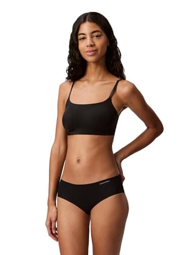 Calvin Klein Women's Invisibles Adjustable Strap Bralette Bra, -black, M