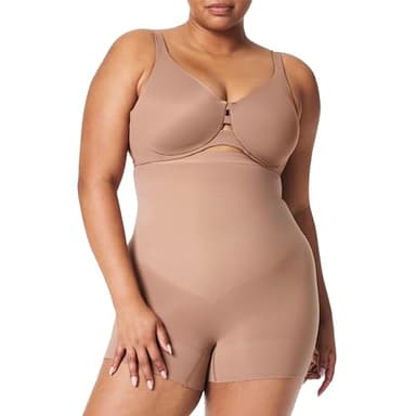 Spanx Seamless Higher Power Shorty - for All Hemline Lengths - Core Control Shapewear - Seamless Underwear - Cafe Au Lait - Medium