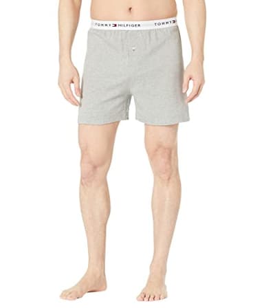 Tommy Hilfiger Mens Underwear Knit Boxer Shorts, Gray Heather, X-Large US
