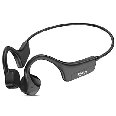 Guudsoud Bone Conduction Headphones Wireless Bluetooth, Open Earphones with Built-in Microphone, Waterproof and sweatproof Sports Earphones Suitable for Running, Cycling, Fitness, Office (Black)