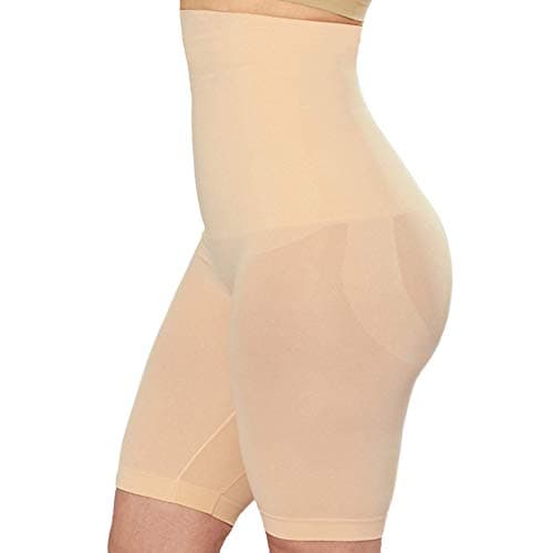 SHAPERMINT All Day Every Day High Waisted Shaper Shorts - Shapewear Women Tummy Control Underwear, Body Shaper for Women Nude