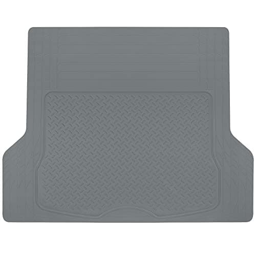BDK Heavy Duty Cargo Liner Floor Mat-All Weather Trunk Protection, Trimmable to Fit & Durable HD Rubber Protection for Car SUV Sedan Auto, Gray (MT785GRAMw1)