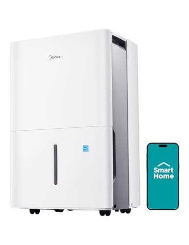 Midea 1,500 Sq. Ft. Energy Star Certified Dehumidifier With Reusable Air Filter 22 Pint 2019 DOE (Previously 30 Pint) - Ideal For Basements, Large & Medium Sized Rooms, And Bathrooms (White)