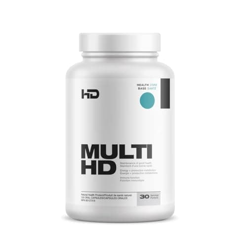 HD MUSCLE MultiHD Multivitamin Capsules | High Dose Active Multivitamin, Immune System Support, Muscle Function & Performance, Energy Production & Metabolism | 30 Servings, 120 Capsules