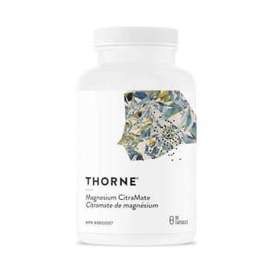 Thorne Magnesium Citramate - Magnesium with Citrate-Malate to Support Energy Production, Heart and Lung Function, and Metabolism of Sugar and Carbs - 90 Capsules - 90 Servings