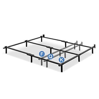 Zinus Adjustable Bed Frame – Paige Compack 7 inch Platform Bed Frame for Box Spring and Mattress Set Adjustable Size Full, Queen, King – 3-in-1 Heavy Duty Metal Bed Frame, Tool-Free Assembly