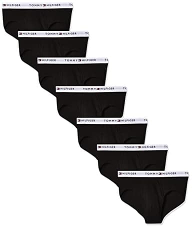 Tommy Hilfiger Men's Underwear Cotton Classics Megapack Brief - Amazon Exclusive, 7 Black, Medium