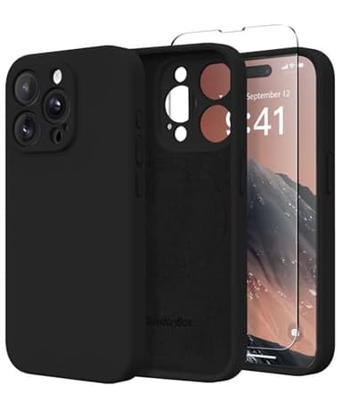 SuydanBox Magnetic for iPhone 14 Pro Max Case, Compatible with MagSafe, [Full Camera Protection][Screen Protector] Silicone Shockproof Protective Phone Case for iPhone 14 Pro Max 6.7", Black
