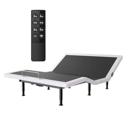 Yireehome Electric Full Size Adjustable Bed Frame with Wireless Remote, USB, Head Foot Incline, Underbed Lighting, Heavy Duty Platform - Easy Assembly, Quiet Motor - Metal BedFrame