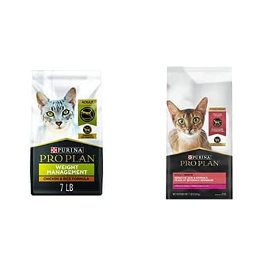 Pro Plan Dry Cat Food, Weight Management, Chicken & Rice 3.18kg | Sensitive Skin & Stomach, Lamb & Rice 3.18kg