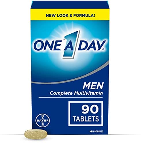One A Day Multivitamin for Men - Daily Vitamins For Men - Men's Multivitamin With Vitamin A, Vitamin C, Vitamin D and Zinc for Immune Support, Vitamin E, B12, Magnesium, Lycopene Calcium, 90 tablets
