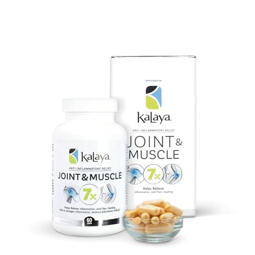 KaLaya 7x Joint & Muscle Anti-Inflammatory Supplement (60 Capsules) – Promotes Joint Mobility, Supports Bone Health, and Helps Relieve Inflammation, Minor Pain & Swelling