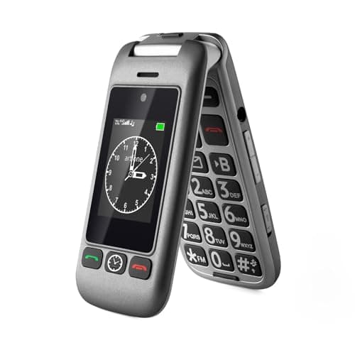artfone 4G SIM-Free Foldable Mobile Phone for The Elderly with Big Button, LTE Unlocked Easy to Use Basic Flip Senior Phone with SOS Button,Camera,Loud Volume,Charging Dock and Flashlight