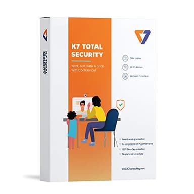 K7 Total Security Antivirus 2025 for Windows laptop/pc |1 User, 3 years|Antivirus,Internet security,Data security,Threat Protection|2hr Email Delivery