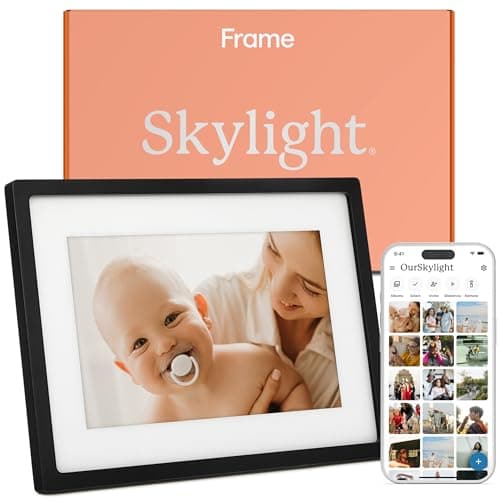 Skylight Digital Picture Frame - WiFi Enabled with Load from Phone Capability, Touch Screen Digital Photo Frame Display - Customizable Gift for Friends and Family - 10 Inch Black