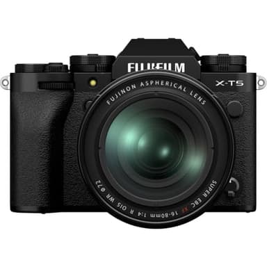 Fujifilm X-T5 Mirrorless Camera Body, w/FUJINON XF16-80mmF4 R OIS WR Lens Kit, Black, (16782636)