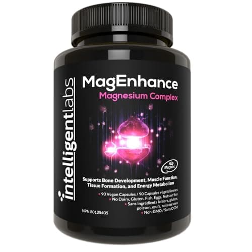 Intelligent Labs MagEnhance Magnesium Supplement, Magnesium-L-Threonate Complex with Magnesium Glycinate and Taurate, 90 Capsules