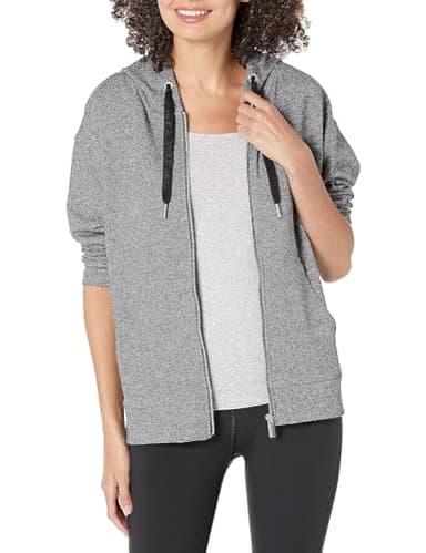 Calvin Klein Performance Women's Eco French Terry Hoodie, Black Heather, Medium