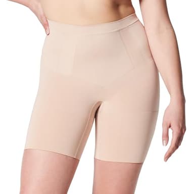 Spanx Oncore Mid-Thigh Short - Powerful Sculpting Body Shaper - Level 3 Compression - Comfortable Shapewear for Women - Soft Nude - Medium