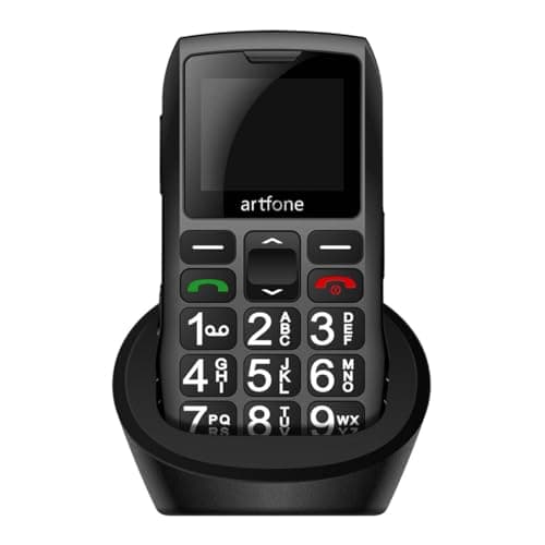 artfone 4G Volte Unlocked Cell Phones Canada, Mobile Phone for Seniors with SOS Button, Loud Volume, USB-C &Dock Charging, Talking Numbers, FM Radio, Torch