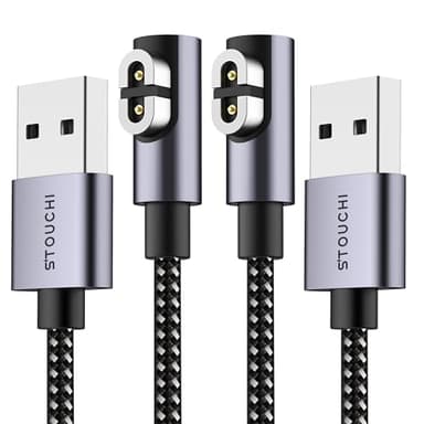 Stouchi Charging Cable for Shokz Headphones, (4ft/1.2m) 2 Packs Nylon Braided USB A Cord Compatible with Shokz OpenRun/OpenRun Pro/Mini/OpenComm/AfterShokz Aeropex AS800 Shokz Charger Replacement