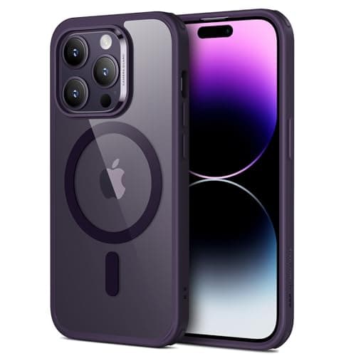 ESR for iPhone 14 Pro Max Case MagSafe, Shockproof Military-Grade Protection, Scratch-Resistant Back, Classic Hybrid Magnetic Case Compatible with iPhone 14 Pro Max 6.7 inch, Clear Purple