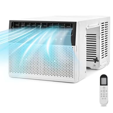 SIMOE Window Air Units 12,000 BTU, U-Shaped Window Air Conditioners, Cools up to 550 Sq. Ft, 42db Ultra Quiet, Easy Installation, Energy Savings, Remote Control, White