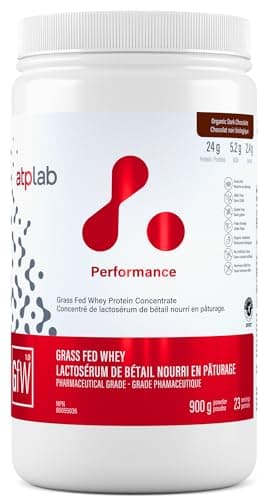 ATP LAB - Grass Fed Whey Protein Powder 900g (Chocolate Flavour) - Whey Protein Powder - Whey Protein Concentrate - Immune Recovery, Muscle Growth