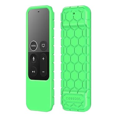 Fintie Protective Case for Apple TV 4K / HD Siri Remote (1st Generation) - Honey Comb Lightweight Anti Slip Shockproof Silicone Cover for Apple TV 4K 5th/ 4th Gen Siri Remote Controller (Green Glow in the Dark)