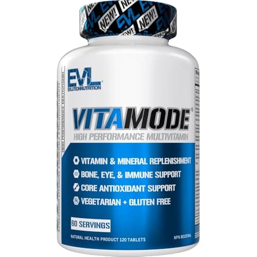 Evlution Nutrition VitaMode - Advanced Daily Adult Multivitamin for Men with over 20 Vitamins and Minerals to help Bone, Eye & Immune Health - Core Antioxidant Support - 60 Servings