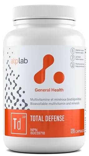 ATP LAB - Total Defense 120 Capsules - Vegan Multivitamin and Mineral Supplements - Daily Multivitamin Adult Men & Women - Multi Vitamins Supplements