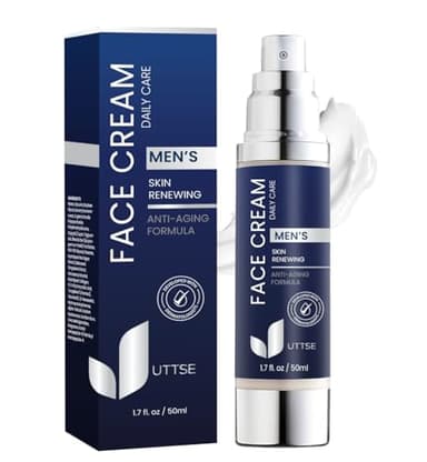 Face Cream for Men: Anti Aging & Wrinkle Cream for Men with Collagen, Hyaluronic Acid, Vitamins E & B, Shea Butter - Dark Spots Remover & Eye Bags Treatment for Men - 1.7 oz.