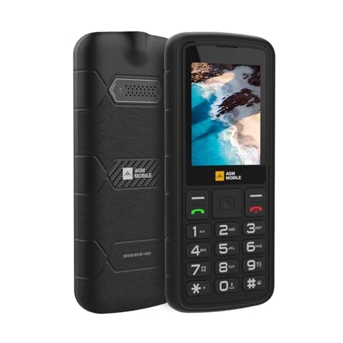 AGM M9 Rugged Basic Cell Phone, 4G Feature Phone, Simple Mobile Phones, IP68/IP69K Waterproof, 1.8M Drop-Proof, Large Buttons, Large Font, Speed Dialing, 3 Card Slots, FM Radio, Torch, 1000mAh Battery