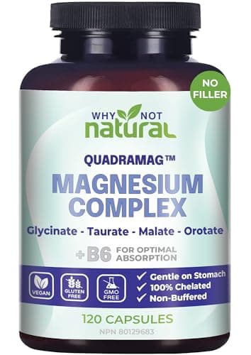 4-in-1 Magnesium Complex Supplement - Glycinate, Taurate, Malate, Orotate Blend Capsules