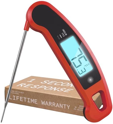 Lavatools Javelin® PRO Duo Ultra-Fast 1-Second Professional Digital Instant Read Meat Thermometer for Cooking, Auto-Rotating Backlit Display, IP65 Water Resistant, NSF Certified – Sambal