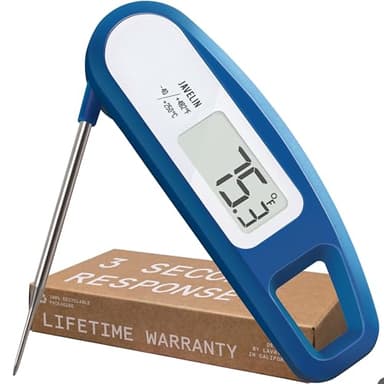 Lavatools Javelin® Ultra-Fast 2-Second Digital Instant Read Meat Thermometer for Cooking, 2.75" Probe, Compact Foldable Design, Large Display, Splash Resistant – Maize