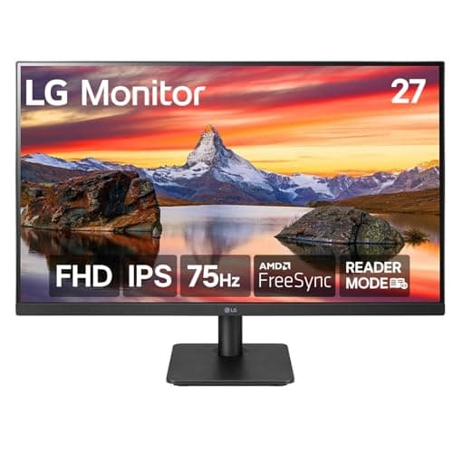 LG 27MP40A-C 27 Inch Full HD (1920 x 1080) Monitor with IPS 5ms 75Hz Display, AMD FreeSync and OnScreen Control, Charcoal Grey