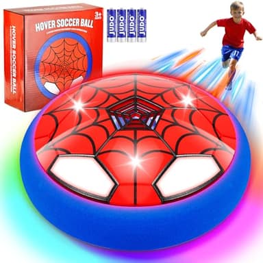 Hover Soccer Ball Toys for Kids,Soccer Birthday Gifts for 3 4 5 6 7 8+ Year Old Boys,USB Rechargeable Air Floating LED Light Soccer Ball Game for 3-12 Year Old Boys Girls (Batteries)