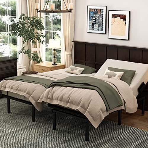 FLEXISPOT S3 Adjustable Bed Frame Base Split King, Wireless, 5 Minutes Quick Assembly, Zero Clearance, Zero Gravity, Whisper Quiet Durable Motor, Mattress Holder.