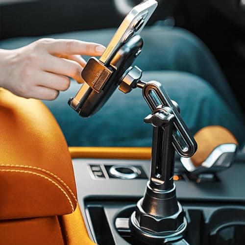 LISEN Cup Holder Phone Mount for Car 2025 Newest Car Phone Holder Mount Long Neck Universal Hands-Free Cupholder Accessories for iPhone 16 15 14 Pro Max Plus, Samsung Galaxy S25 Ultra Google