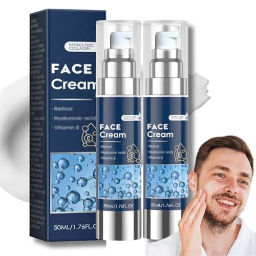 Face Cream for Men 6 In 1, Anti Aging & Wrinkle Cream, Eye Cream Face Moisturizer, 2 Pack