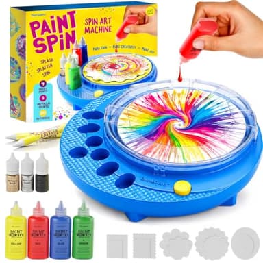 Paint Spin Art Machine Kit for Kids - Arts and Crafts for Boys & Girls Ages 6-8 - Art Craft Set Easter Gifts for 6-9+ Year Old Boy, Girl- Cool Painting Spinner Toys Kits Sets - Birthday Gift Ideas 6 7 8 9